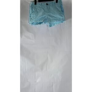 GAP Women's Light Blue Raw-Hem Regular-Fit Shorts SZ 0